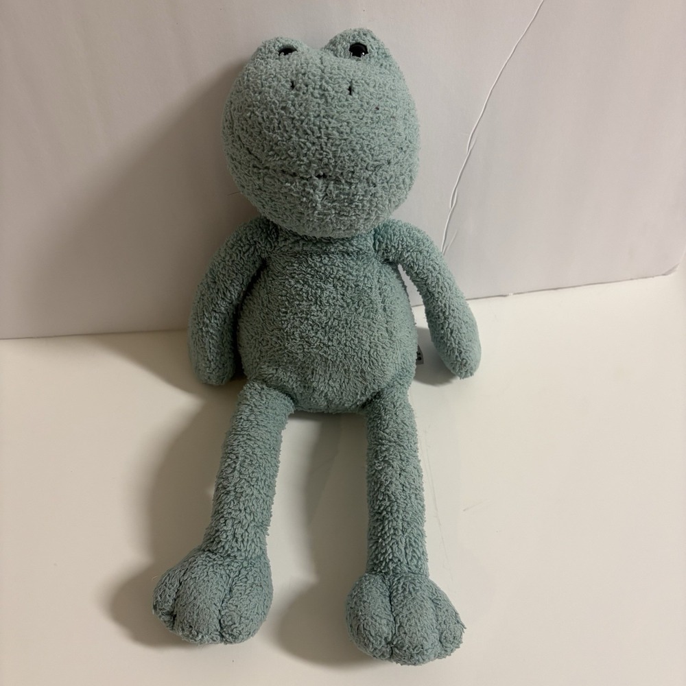 Vtg Jellycat Frog Plush‎ Green Long Legs Beaded Eyes Retired Soft Toy Lovey 13"